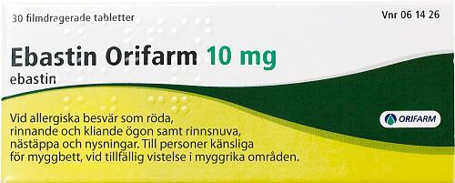 Ebastin Orifarm, filmdragerad tablett 10 mg, 30 st product image