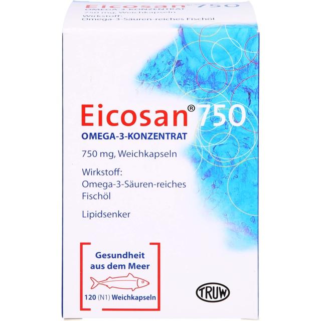 EICOSAN 750 Omega-3 Konzentrat Weichkapseln product image