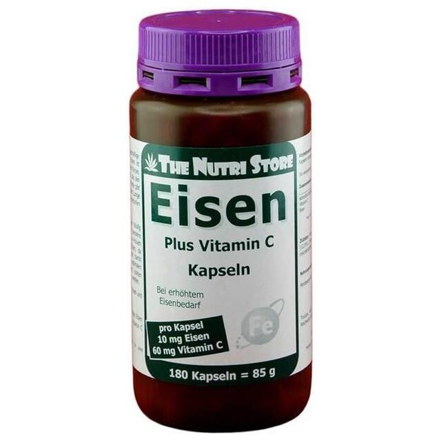Eisen 10 mg + Vitamin C 60 mg Kapseln, 180 St Kapseln product image