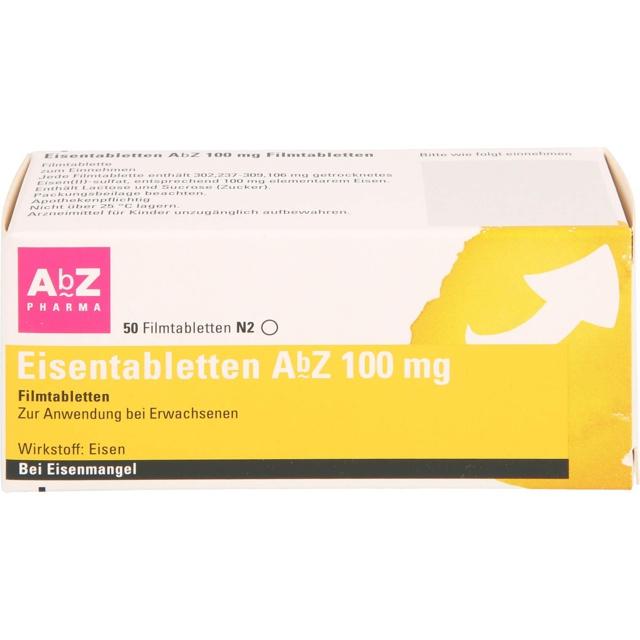 EISENTABLETTEN AbZ 100 mg Filmtabletten product image
