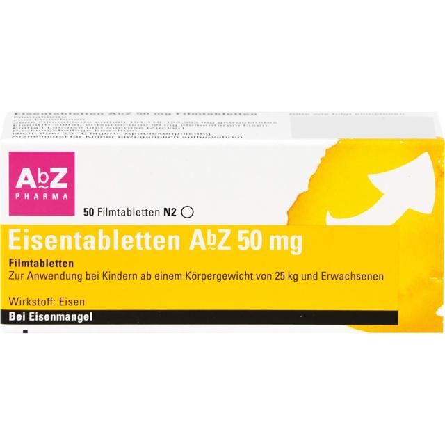 EISENTABLETTEN AbZ 50 mg Filmtabletten product image
