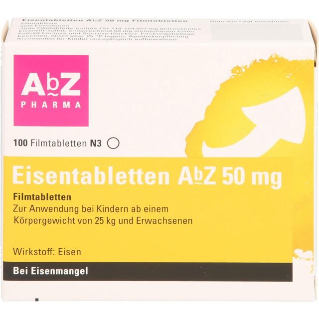 EISENTABLETTEN AbZ 50 mg Filmtabletten product image