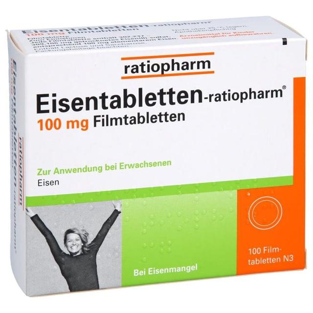 EISENTABLETTEN-ratiopharm 100 mg Filmtabletten product image
