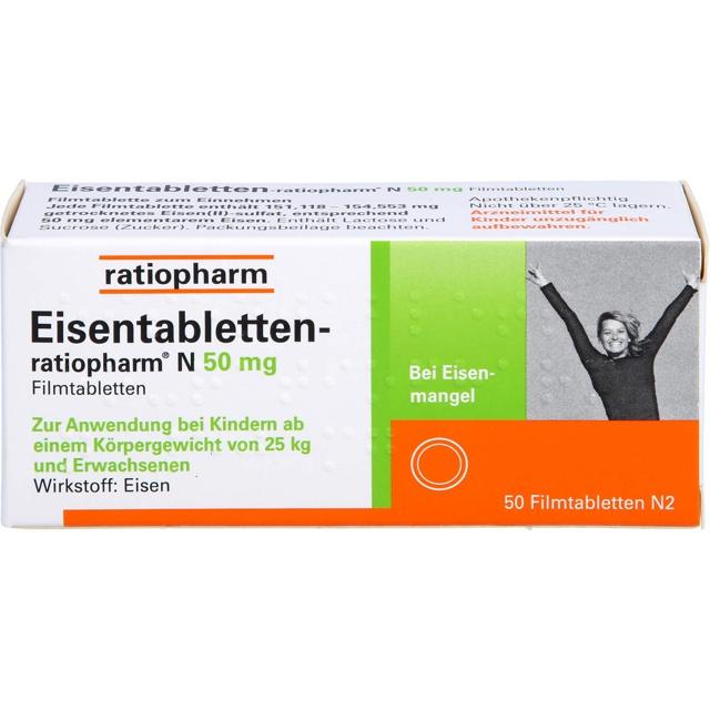 EISENTABLETTEN-ratiopharm N 50 mg Filmtabletten product image