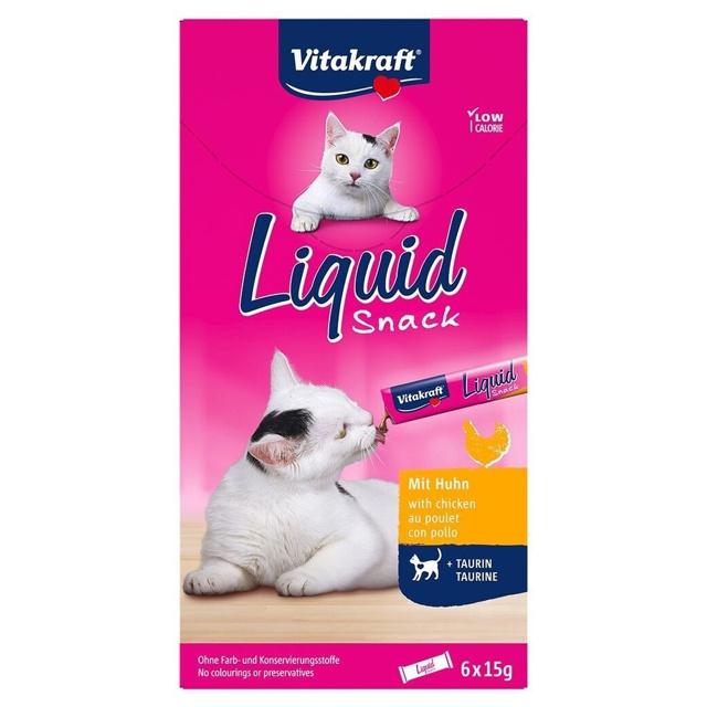 Vitakraft Liquid Snack Kyckling + Taurin, 6 st product image