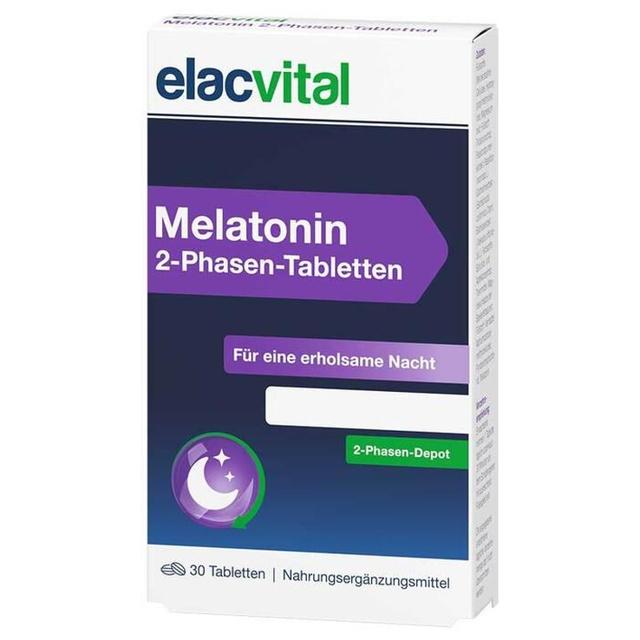Elacvital Melatonin 2-Phasen-Tabletten, 30 St Tabletten product image