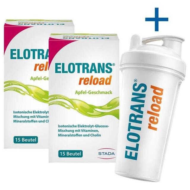 Elotrans reload Elektrolyt-Pulver Apfel Beutel, 2x15x7.45 g Pulver product image