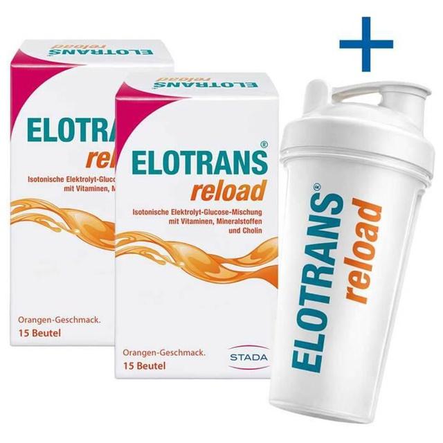Elotrans reload Elektrolytpulver mit Vitaminen, 2x15x7.57 g Beutel product image