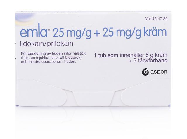 Emla kräm 25 mg/g + 25 mg/g, 5 gr product image