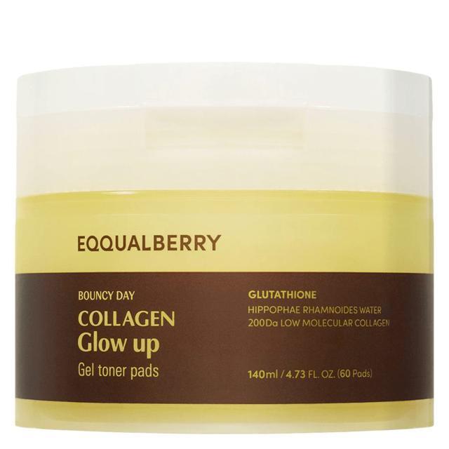EQQUALBERRY Collagen Glow Up Gel Toner Pads 60pcs product image