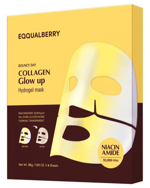 EQQUALBERRY Collagen Glow Up Hydrogel Mask 4 st product image