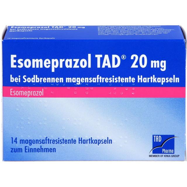 ESOMEPRAZOL TAD 20 mg bei Sodbrennen msr.Hartkaps. product image