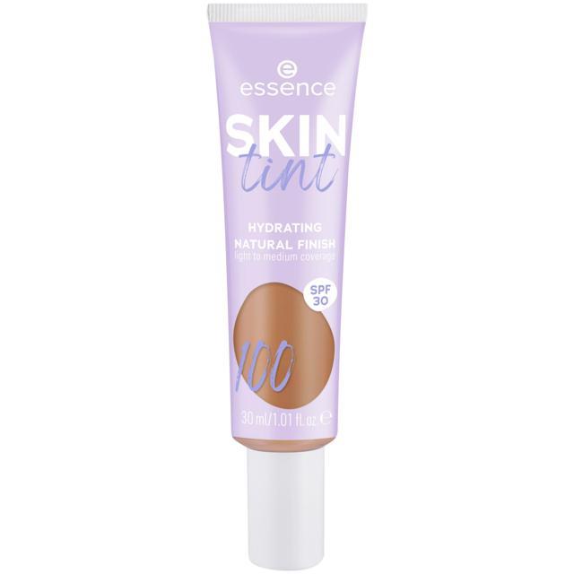 essence SKIN tint Foundation Nr. 100 återfuktande naturlig (30ml), Återfuktande, SPF 30, Hudtoning, Lätt till medium täckning product image