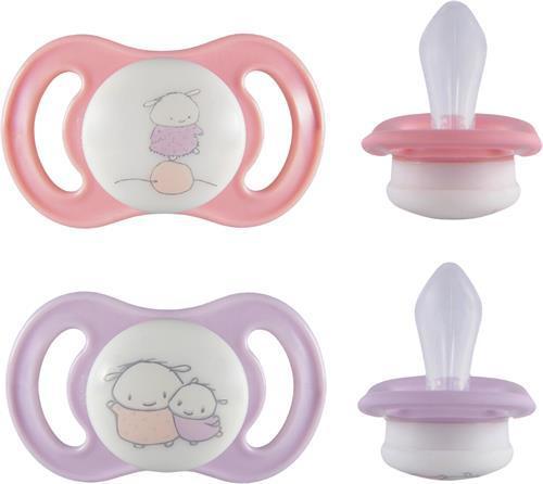 Esska Happy Mini Glow 0+m Silikon Rosa 2-pack product image