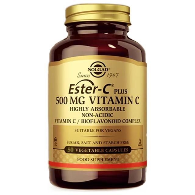 Ester-C plus 500 mg Vitamin C 50 pflanzliche Kapseln Solgar product image