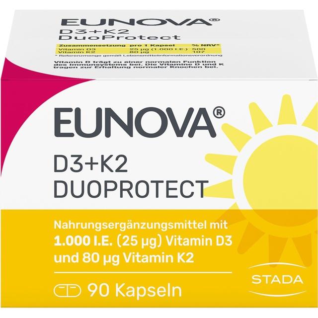 EUNOVA DuoProtect D3+K2 1000 I.E./80 µg Kapseln product image