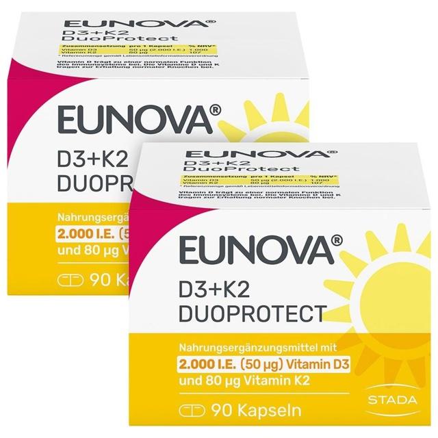 EUNOVA DuoProtect D3+K2 2000 I.E./80 μg Kaps.Kombi product image