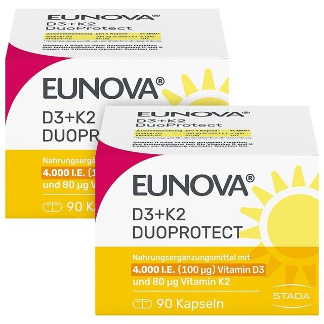 EUNOVA DuoProtect D3+K2 4000 I.E./80 μg Kaps.Kombi product image