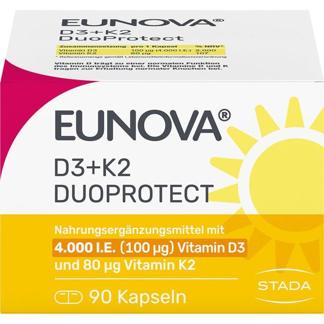 EUNOVA DuoProtect D3+K2 4000 I.E./80 µg Kapseln product image
