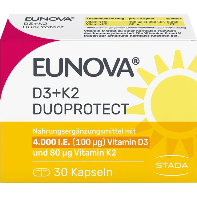 EUNOVA DuoProtect D3+K2 4000 I.E./80 µg Kapseln product image