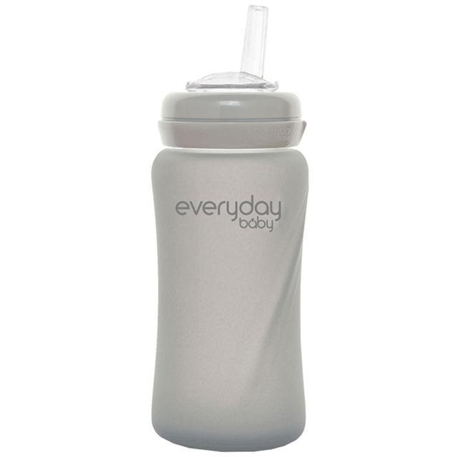 Everyday Baby Sugrörsflaska Glas Healthy + Quiet Grey 240 ml product image