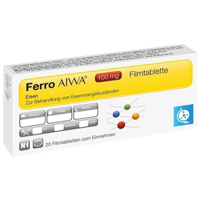 Ferro AIWA 100 mg Filmtabletten, 20 St Filmtabletten product image