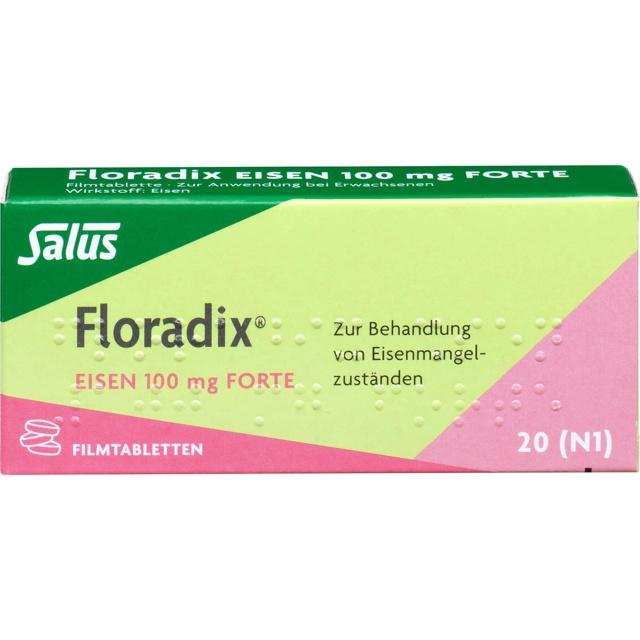 FLORADIX Eisen 100 mg forte Filmtabletten product image