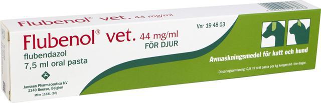 Flubenol vet., oral pasta 44 mg/ml 7,5 ml product image