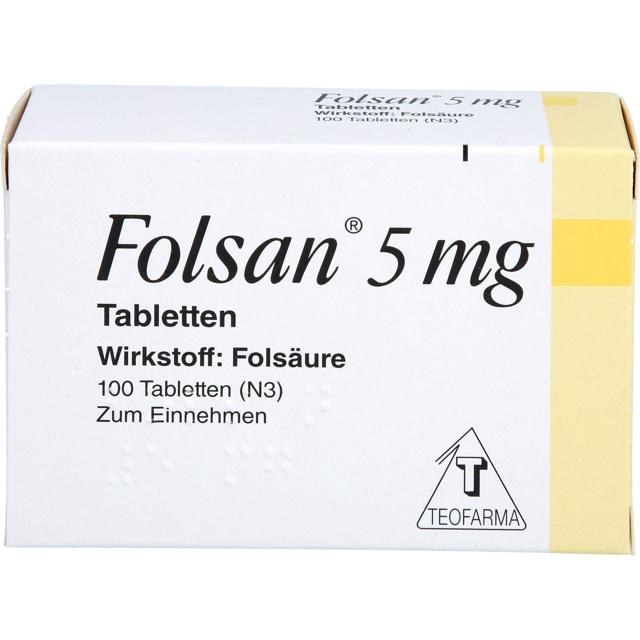 FOLSAN 5 mg Tabletten product image