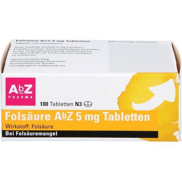 FOLSÄURE AbZ 5 mg Tabletten product image