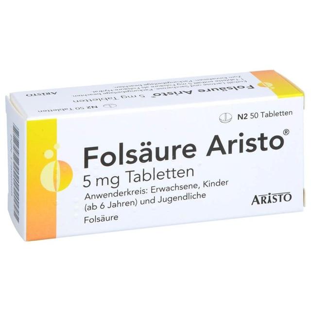 FOLSÄURE ARISTO 5 mg Tabletten product image