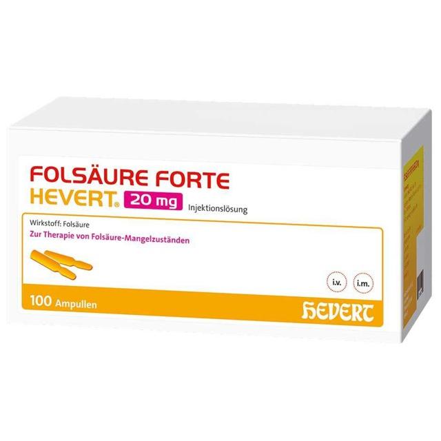 FOLSÄURE FORTE Hevert 20 mg Inj.-Lösung Amp. product image