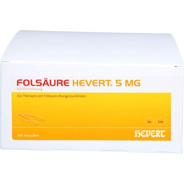 FOLSÄURE Hevert 5 mg Inj.-Lösung Ampullen product image