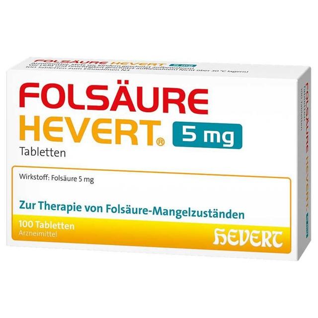FOLSÄURE Hevert 5 mg Tabletten product image