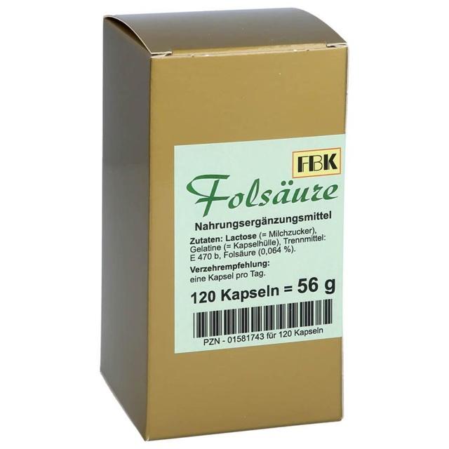 Folsäure Kapseln, 120 St Kapseln product image