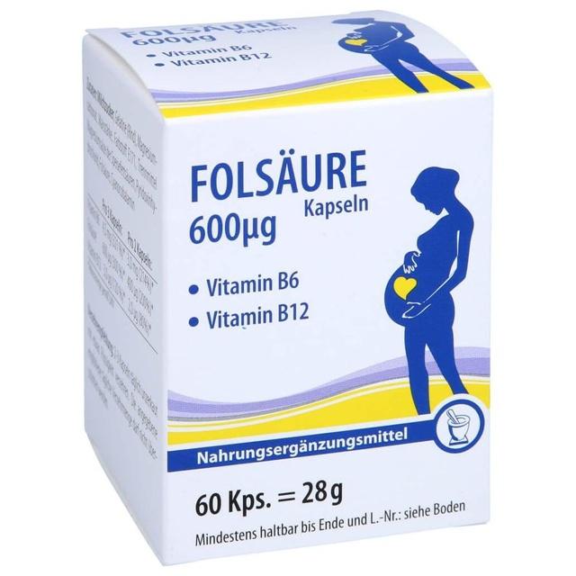 Folsäure Kapseln, 60 St Kapseln product image