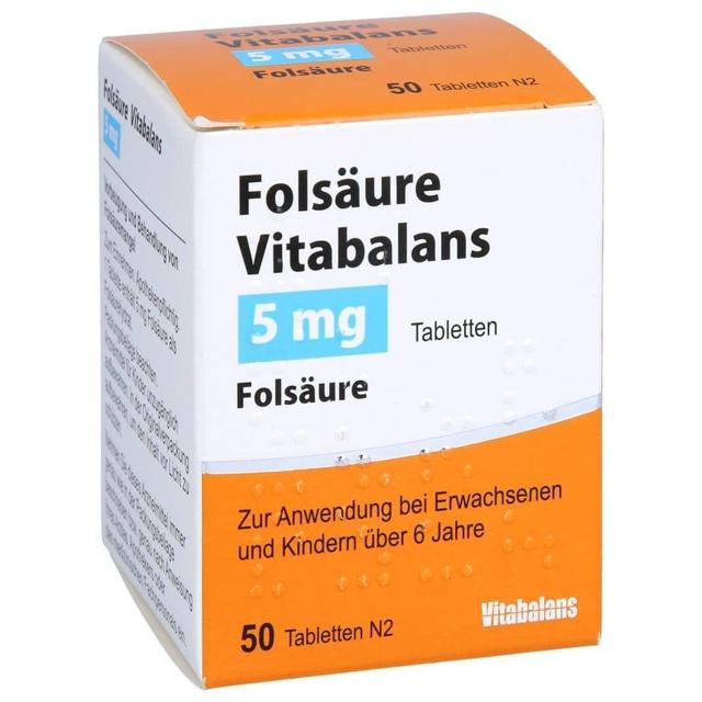 FOLSÄURE VITABALANS 5 mg Tabletten product image