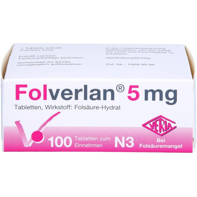 FOLVERLAN 5 mg Tabletten product image