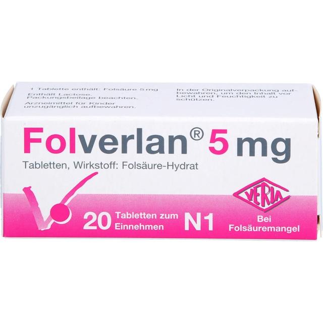 FOLVERLAN 5 mg Tabletten product image
