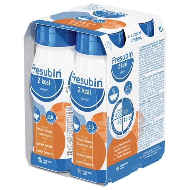 Fresubin 2 kcal DRINK, tomat/morot, komplett drickfärdigt kosttillägg, 4 x 200 milliliter product image