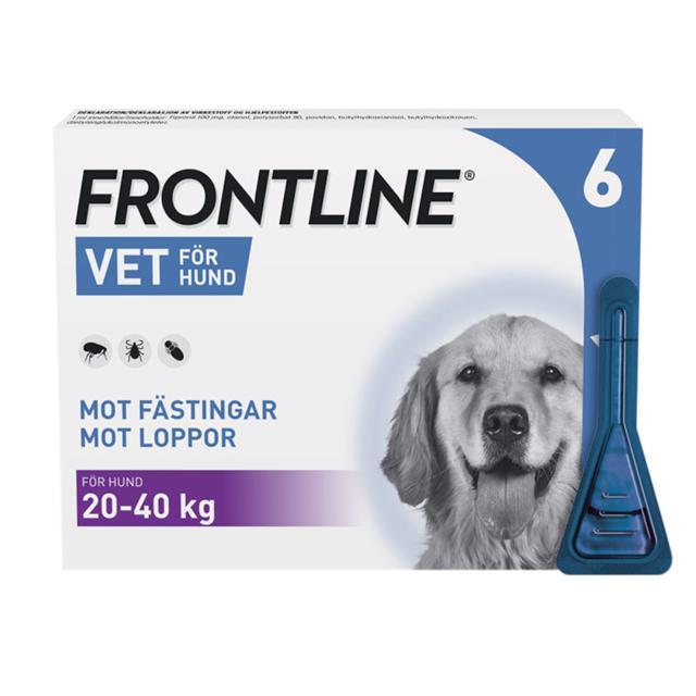 Frontline vet. spot-on, lösning 100 mg/ml, 6 x 2,68 ml product image