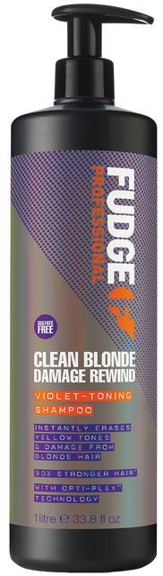 Fudge Clean Blonde Damage Rewind Violet Toning Shampoo 1000ml product image