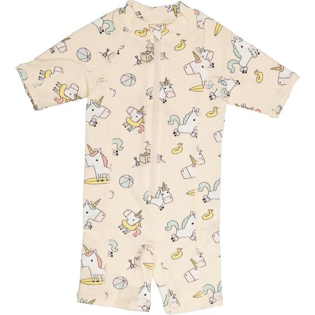 Geggamoja UV-dräkt Unicorn Beige 110/116 UV-suit med korta ben product image