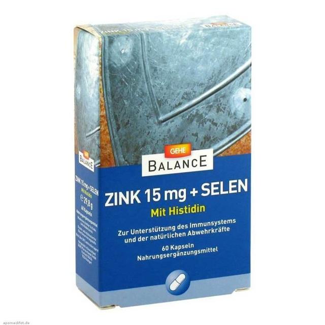 Gehe Balance Zink 15 mg + Selen Kapseln, 60 St Kapseln product image