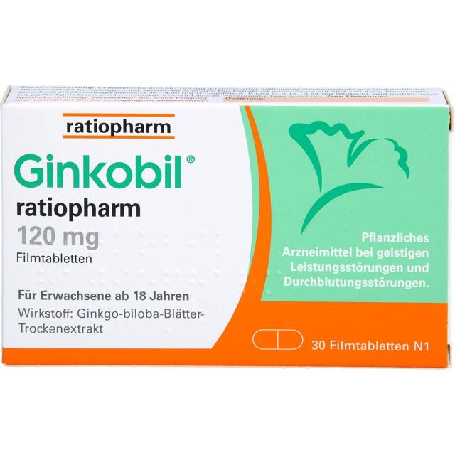 GINKOBIL-ratiopharm 120 mg Filmtabletten product image