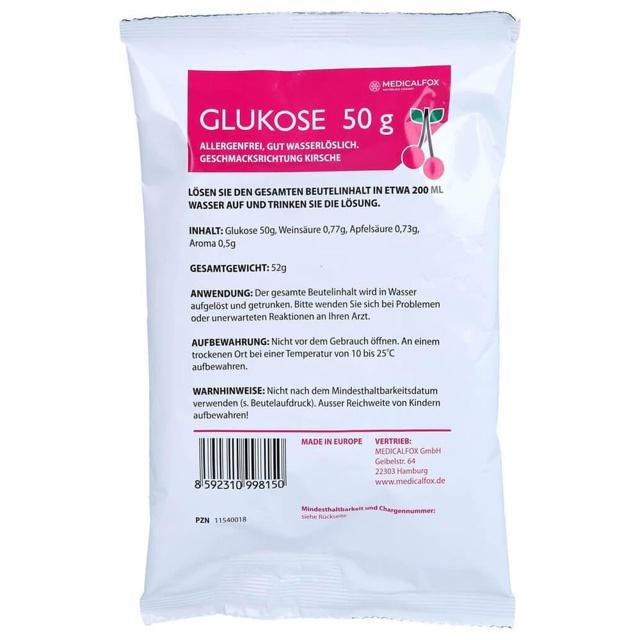GLUKOSE 50 g Kirsch Plv.z.Her.e.Lsg.z.Einnehmen product image