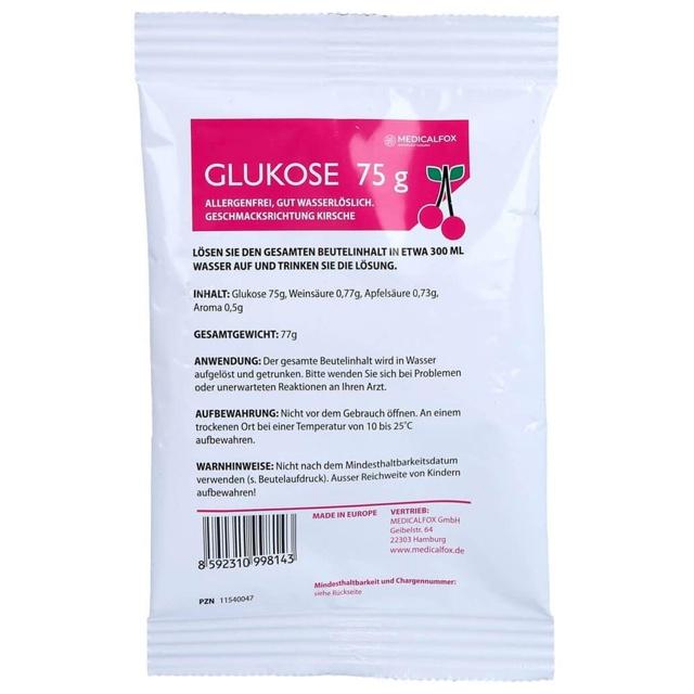 GLUKOSE 75 g Kirsch Plv.z.Her.e.Lsg.z.Einnehmen product image