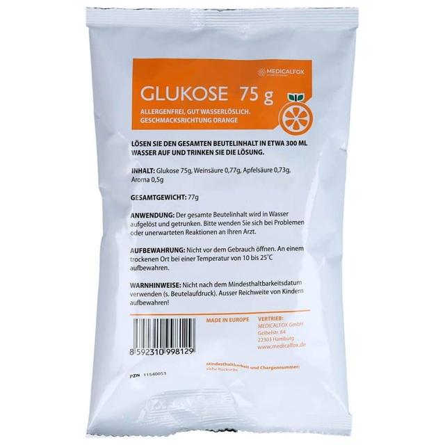 GLUKOSE 75 g Orange Plv.z.Her.e.Lsg.z.Einnehmen product image
