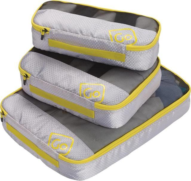 Go Travel Triple Packing Cubes packpåsar 3-delad gul product image