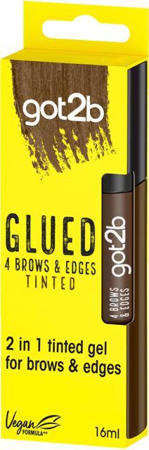 got2b Glued 4 Brows & Edges Pigmenterad gel 2-i-1 Brun 16 ml product image